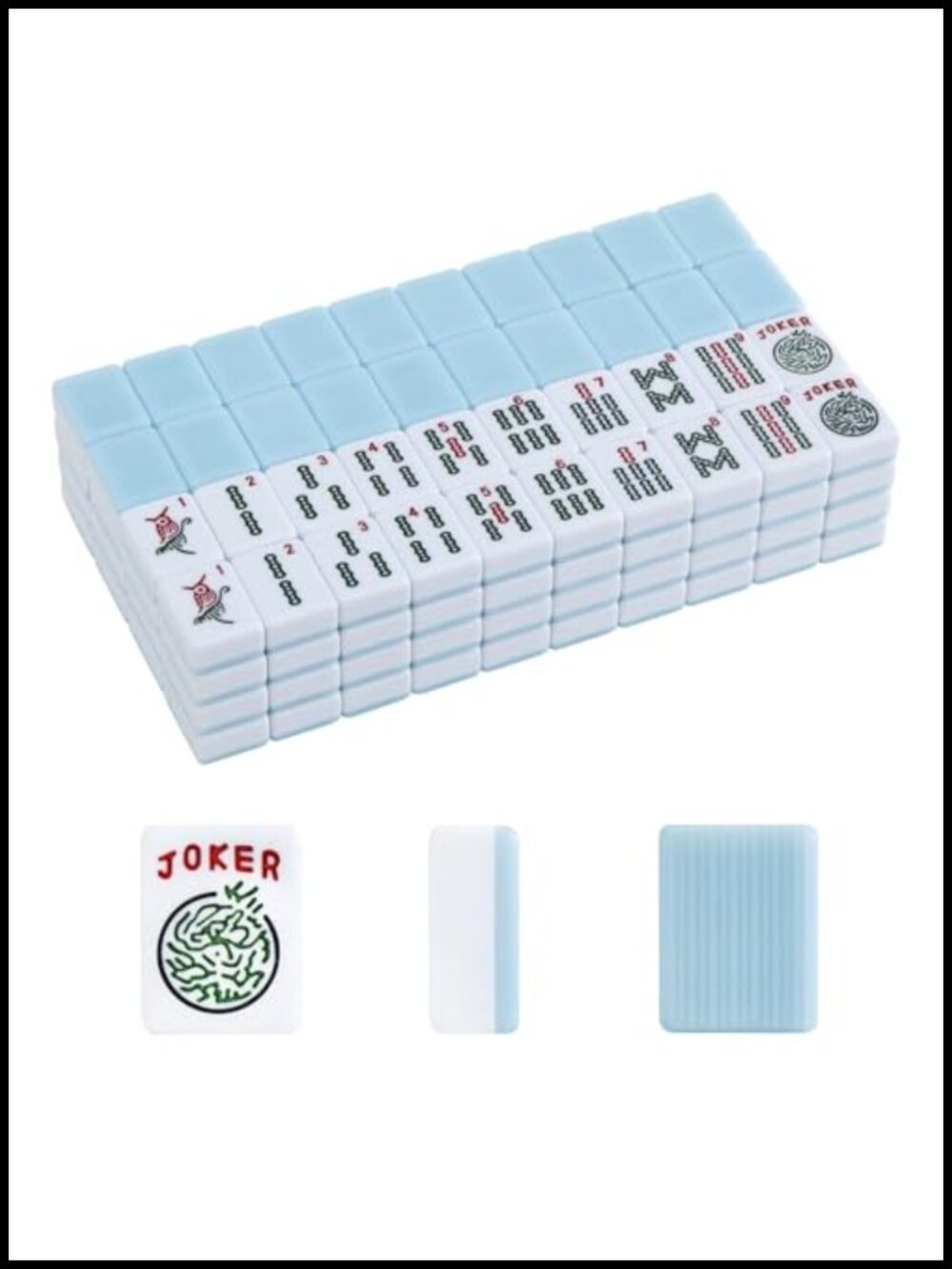 American Mahjong Tiles Set, 166pcs 1.2" Melamine Tiles For Mahjong Game, Travel